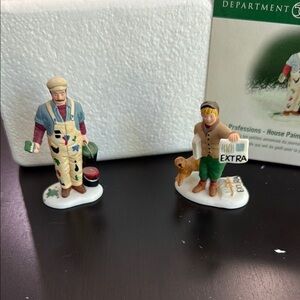 Department 56 city professions, house painter and newspaper boy
